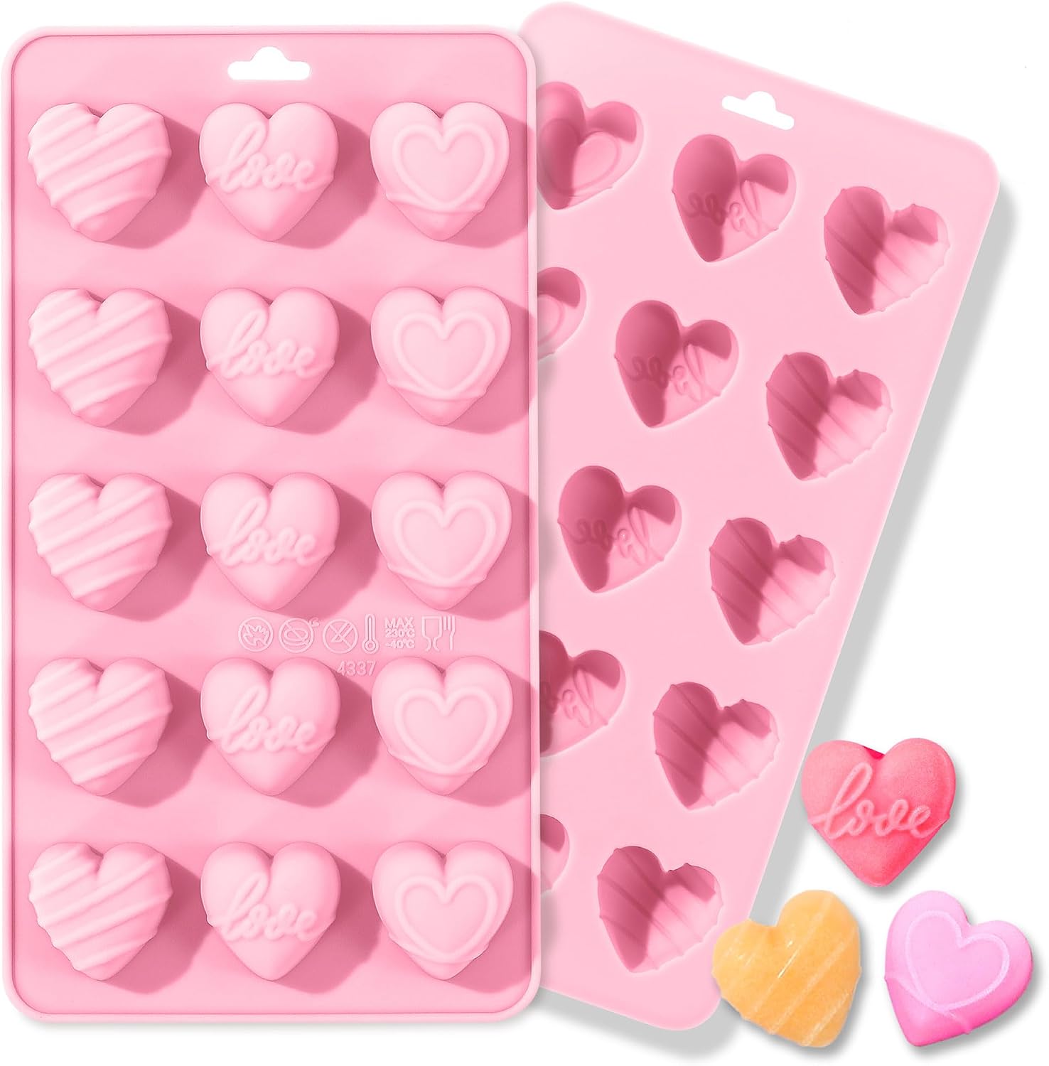 Gummy Candy - Heart Silicone Molds,Heart Chocolate Mold 15