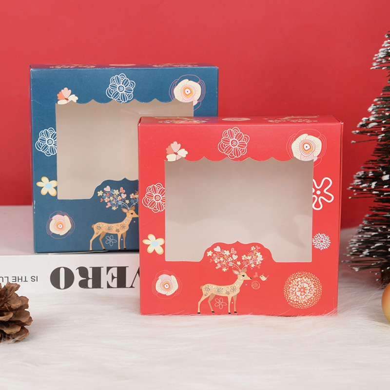 10/5Pcs Christmas Cookie Box w - Chocolate Snack ulasan dan harga
