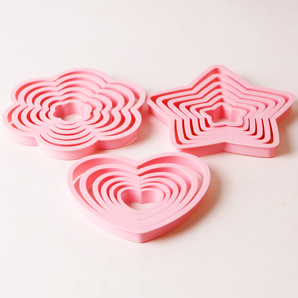 1set/3sets Pink Heart Star Flo - Cookies Pack ulasan dan harga