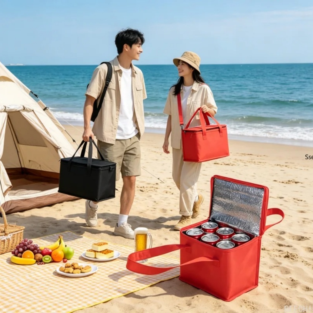 Portable Lunch Cooler Bag Fold - Food Snacks Delivery ulasan dan harga