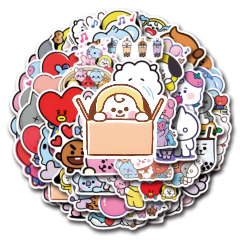 100/200PCS BT21 Chimmy Cooky k - Cookies Pack ulasan dan harga
