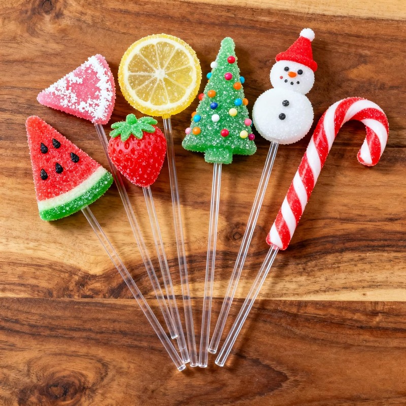 20/100pcs Acrylic Lollipop Sti - Chocolate Snack ulasan dan harga