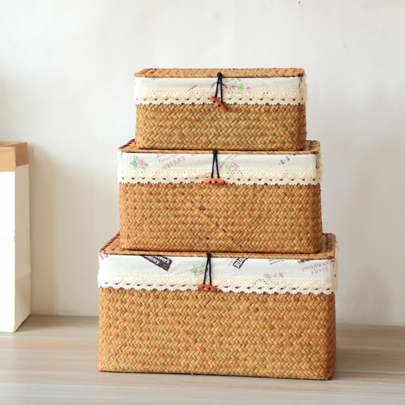 Seaweed Woven Box Grass Basket - Seaweed Snack ulasan dan harga