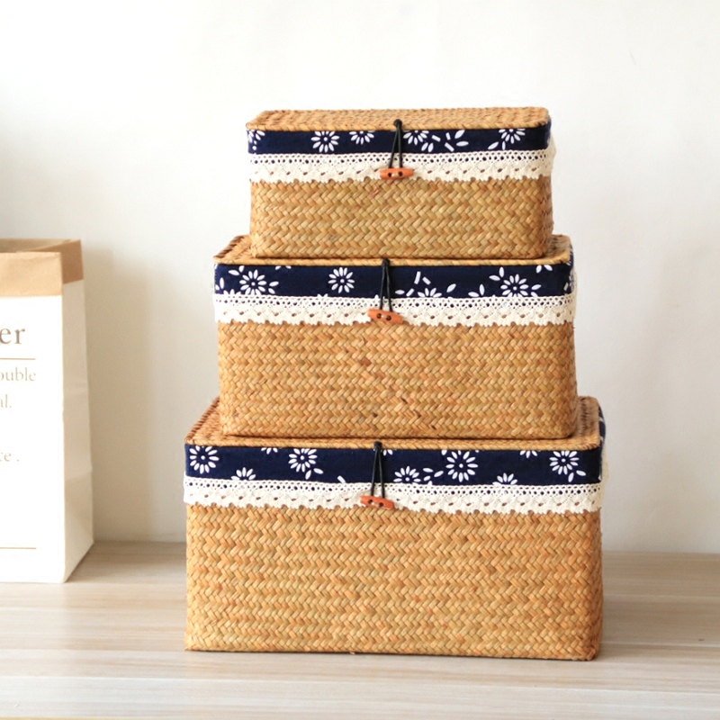 Seaweed Woven Box Grass Basket - Seaweed Snack ulasan dan harga