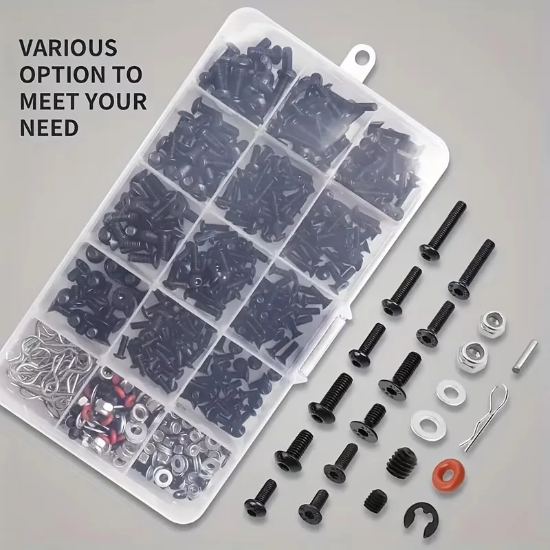 520pcs Universal RC Screw Kit  - Nuts Mix ulasan dan harga