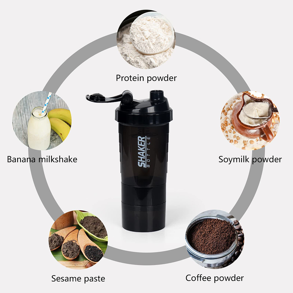 3 Layers Shaker Protein Bottle - Protein Bar ulasan dan harga