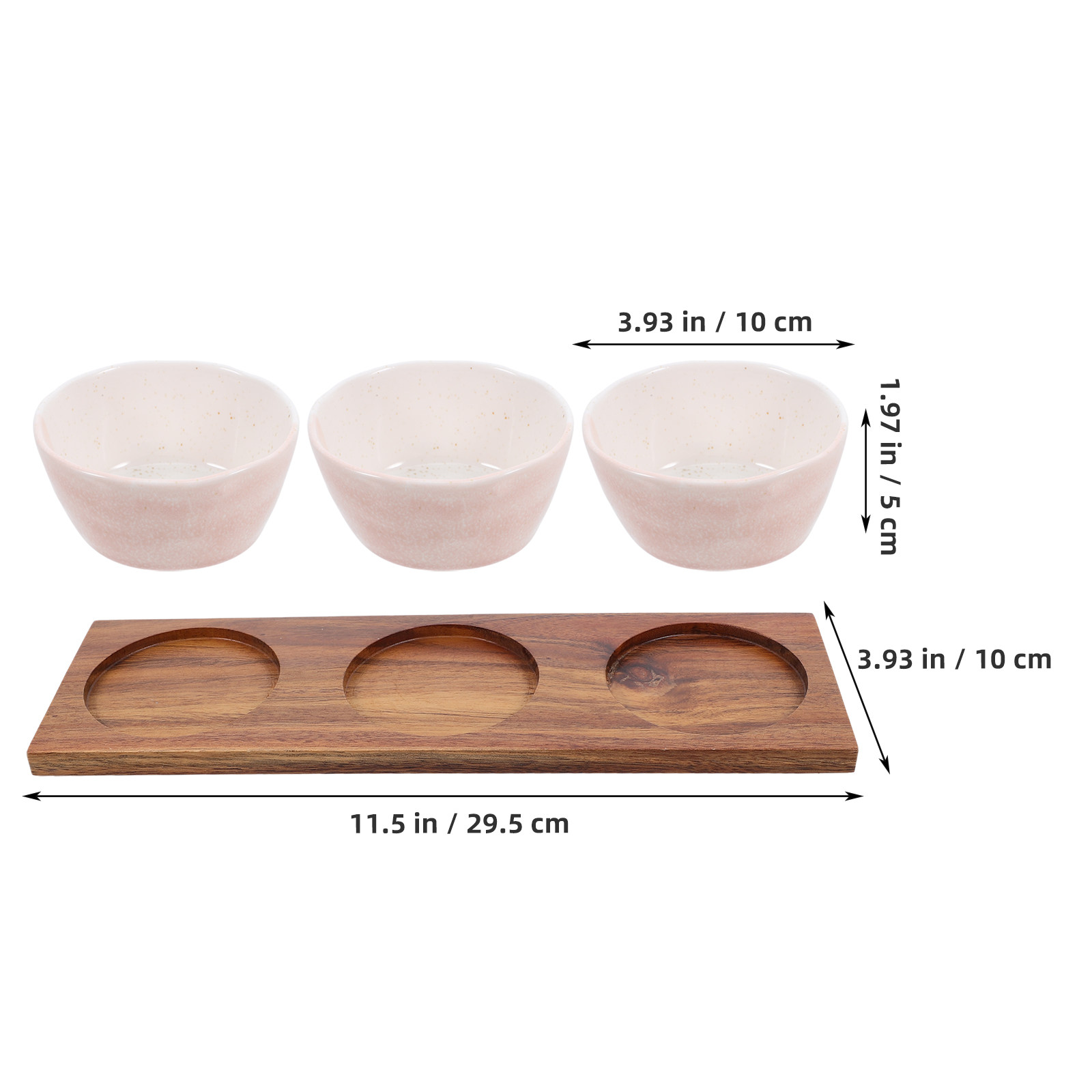 1Set Ceramic Snack Bowls Wood  - Dried Fruit ulasan dan harga