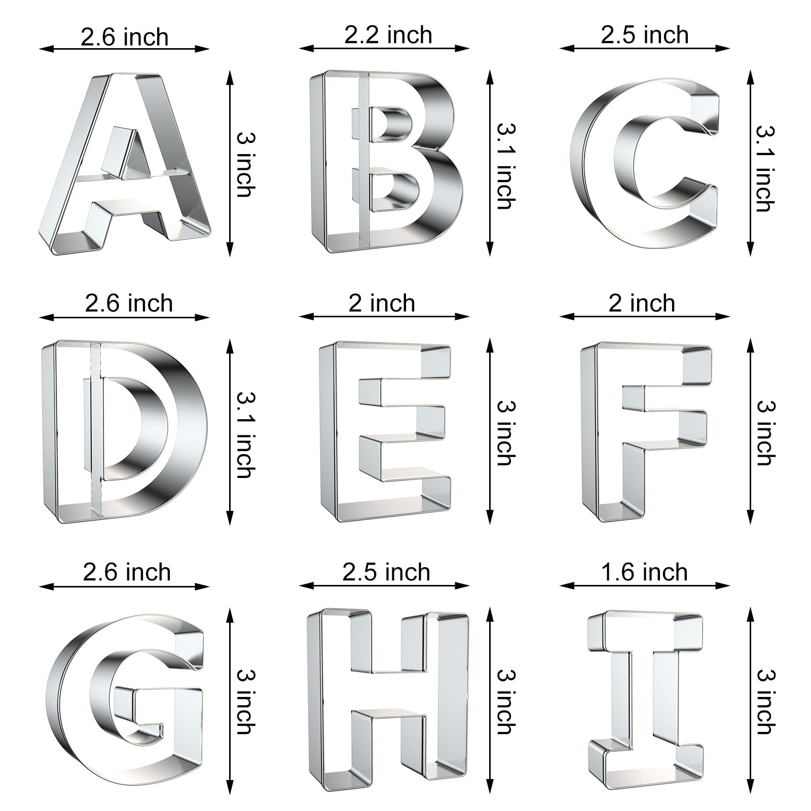 Letter Cookie Cutters Shapes - - Cookies Pack ulasan dan harga